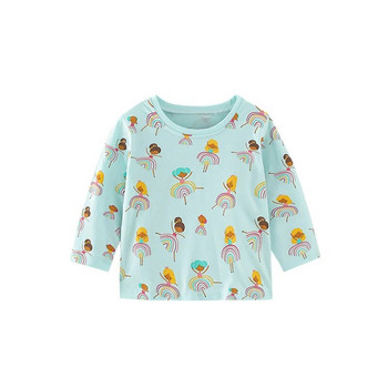 2023 Animals Rabbit print Βρεφικό μπλουζάκι με λουλουδάτο μακρυμάνικο βαμβακερό μπλουζάκι καρτούν άνοιξη φθινόπωρο Παιδικό μπλουζάκι κορυφαία κοριτσίστικα ρούχα