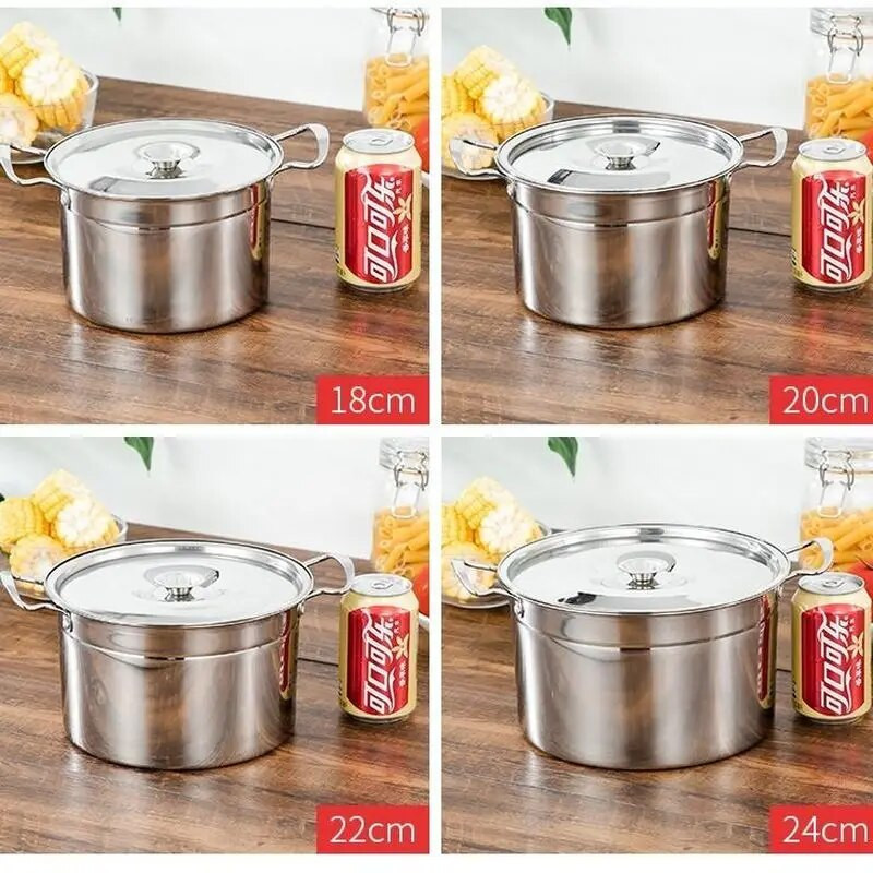 Oală pentru supă Oală din oțel inoxidabil Oală pentru tocană Ciorbă pentru casă Arată cu inducție Oală cu capac Rezervor pentru untură Oală pentru condimente Oală Miso Oală instantanee Bucătărie