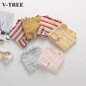 Tricou cu mânecă lungă pentru fete, primăvară, toamnă, cămăși pentru copii din bumbac, tricou pentru copii, tricou cu dungi pentru fete, îmbrăcăminte de fund pentru bebeluși