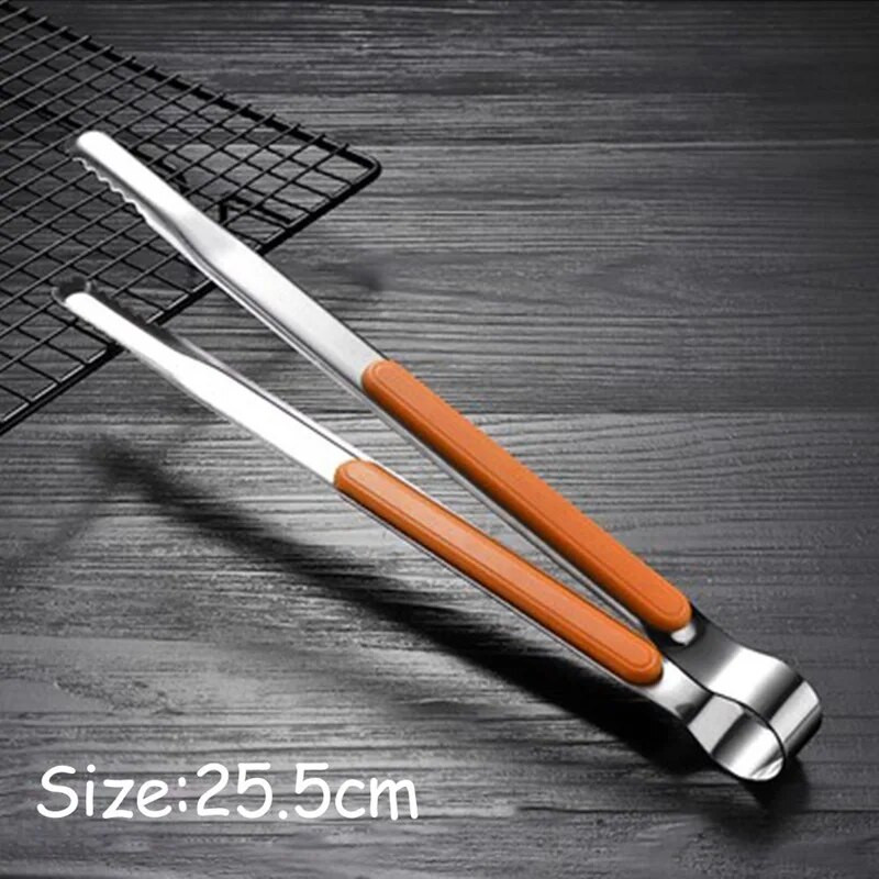 Rozsdamentes acél BBQ fogók Barbecue Grill Ételkapocs Jégfogó Hússaláta Pirítós Kenyérbilincs Konyhai Kiegészítők Szerszám Steak Clip