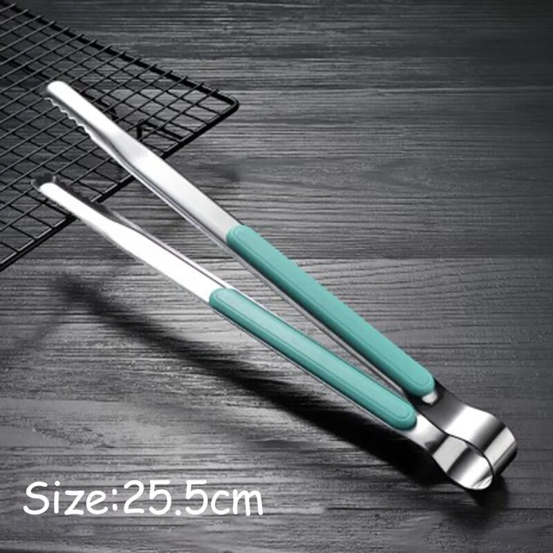 Rozsdamentes acél BBQ fogók Barbecue Grill Ételkapocs Jégfogó Hússaláta Pirítós Kenyérbilincs Konyhai Kiegészítők Szerszám Steak Clip