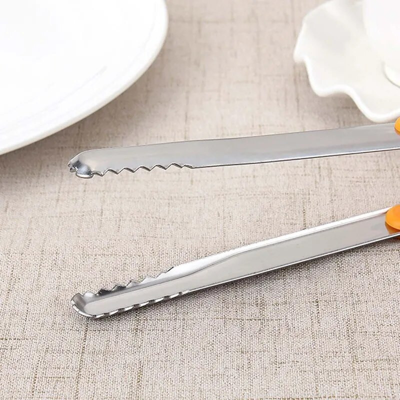 Rozsdamentes acél BBQ fogók Barbecue Grill Ételkapocs Jégfogó Hússaláta Pirítós Kenyérbilincs Konyhai Kiegészítők Szerszám Steak Clip