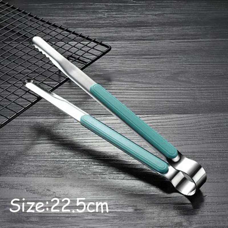Rozsdamentes acél BBQ fogók Barbecue Grill Ételkapocs Jégfogó Hússaláta Pirítós Kenyérbilincs Konyhai Kiegészítők Szerszám Steak Clip
