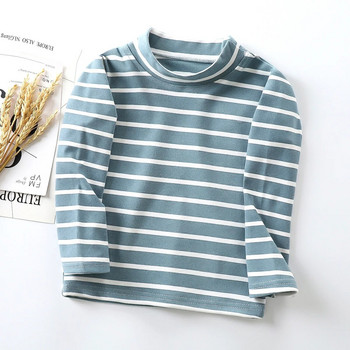 2023 Παιδικά ρούχα Φθινόπωρο Χειμώνας Νέα αγόρια ριγέ βαμβακερά παιδικά μπλουζάκια Βρεφικά μακρυμάνικα μπλουζάκια μπλουζάκια για αγόρια κορίτσια