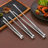Új rozsdamentes acél grillfogók főzőedények grillezéshez Ezüst Konyhai kiegészítők Kempingkellékek Ingyenes kiszállítás