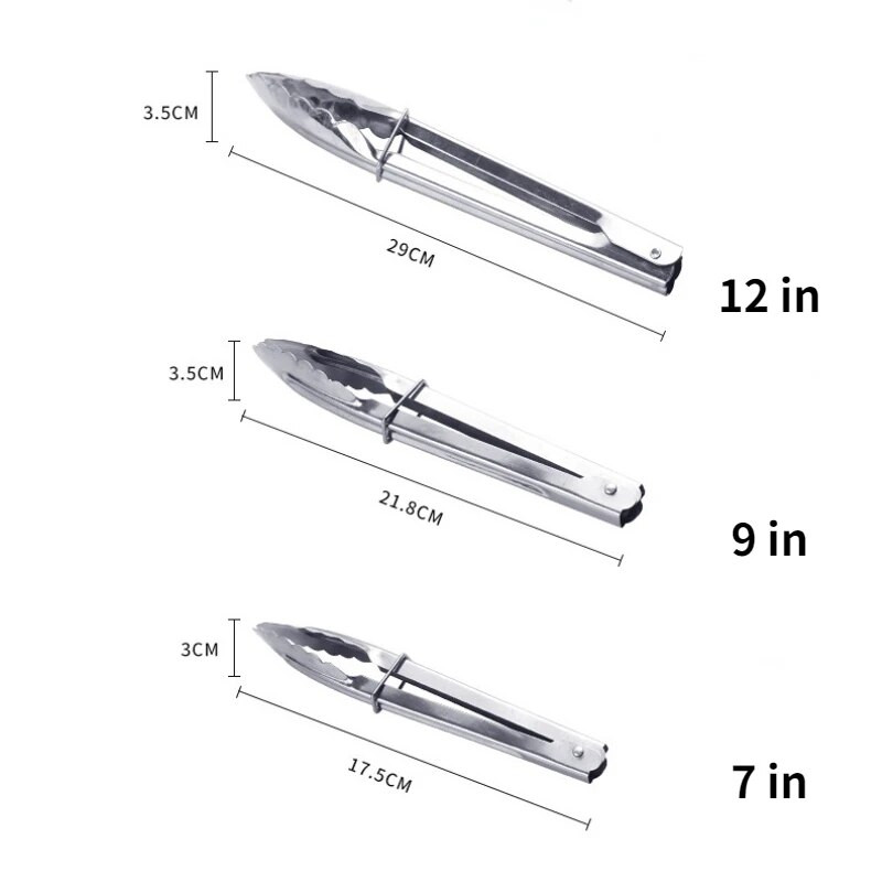 Virtuvės maisto žnyplės nerūdijančio plieno įrankis karšta duona salotos kepsninė Kepimas serviravimo indas Mėsa kepsninės įrankiai Virtuvės reikmenys