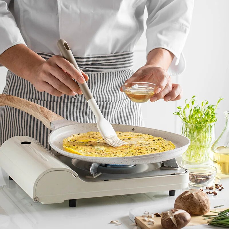 10 db konyhai szilikon konyhai készlet főzőlapát szűrőkanál rizs kanál spagetti karmos olaj ecset eszközök sütéshez