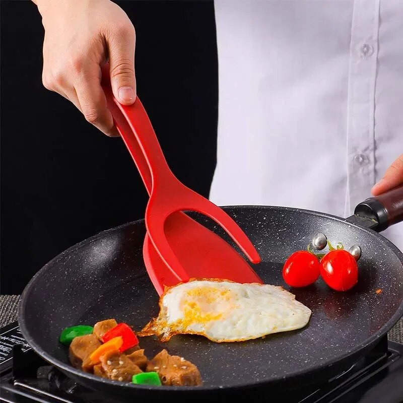 Nem tapadó fogók Grip Flip Steak csipesz Francia pirítós palacsinta tojásbilincs Omlettforgatók Főzőlapát kütyük Konyhai kiegészítők