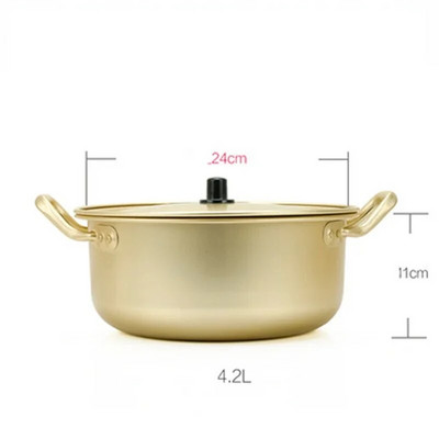 Ramen makaronų puodas Aliuminio puodas sriubai su dangčiu Makaronai Pieno kiaušinių sriubos virimo puodas Greitas kaitinimas virtuvės reikmenims