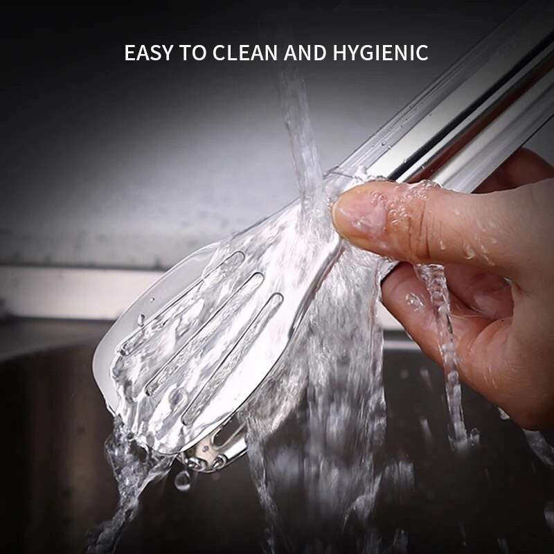 Hvataljka za hranu od nehrđajućeg čelika Kuhinjski pribor Buffet Alat za kuhanje Anti-Heat Stezaljka za kruh Stezaljka za pecivo za deserte, salate, roštilj