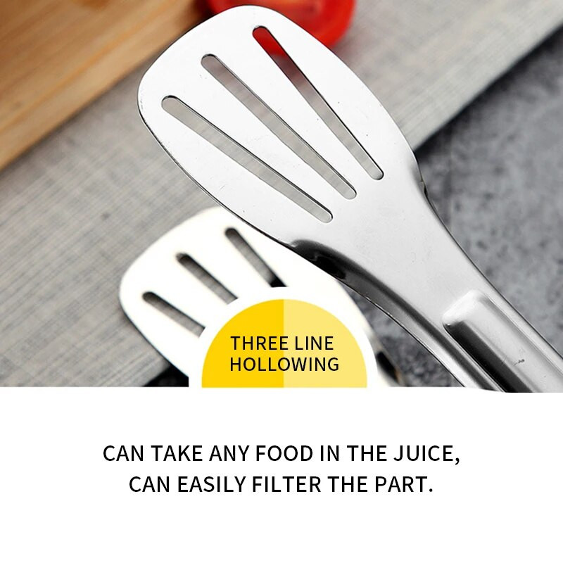 Hvataljka za hranu od nehrđajućeg čelika Kuhinjski pribor Buffet Alat za kuhanje Anti-Heat Stezaljka za kruh Stezaljka za pecivo za deserte, salate, roštilj