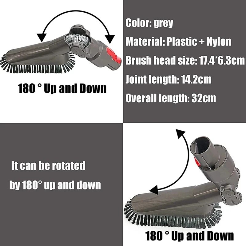 Dalys, tinkančios Dyson dulkių siurbliui Baldų šepečiui universali pasukama galvutė V7V8V10V11 siurbimo galvutės dulkių siurblio priedai