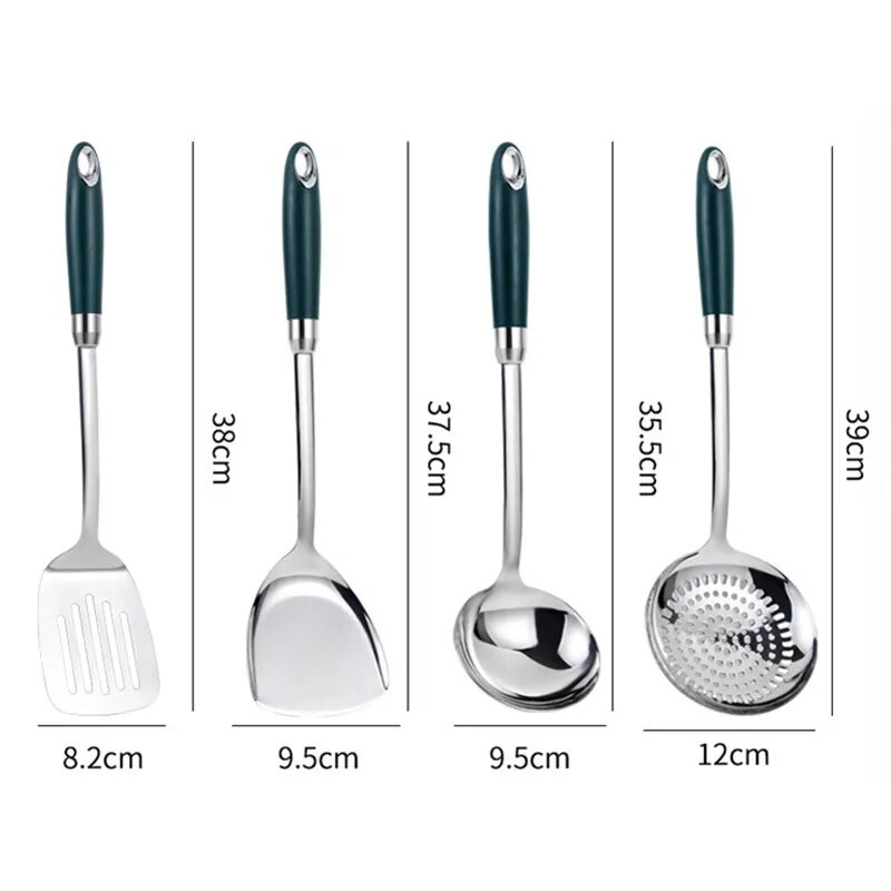 Lopatica od nehrđajućeg čelika Žlica za juhu Lopata Cjedilo Kuhinjsko posuđe za hranu Zadebljano posuđe za prženje protiv opeklina
