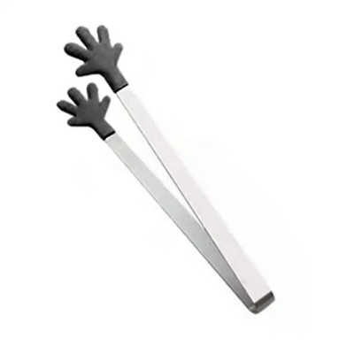 Naujos nešiojamos kūrybinės mažos delninės silikoninės spaustuko neslystančios nerūdijančio plieno mini maisto virtuvės indai BBQ Clip virtuvės įrankių žnyplės