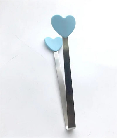 Naujos nešiojamos kūrybinės mažos delninės silikoninės spaustuko neslystančios nerūdijančio plieno mini maisto virtuvės indai BBQ Clip virtuvės įrankių žnyplės