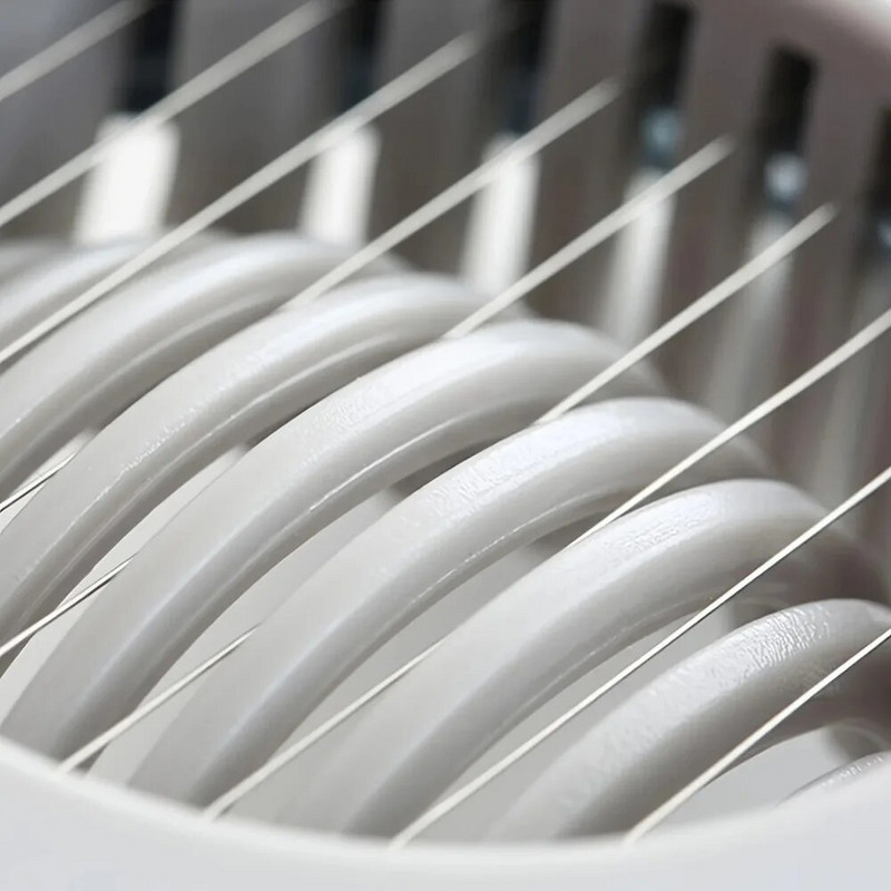 1 kompiuterio daugiafunkcis nerūdijančio plieno vielinis kiaušinių pjaustyklė, kiaušinių pjaustyklė kietai virtiems kiaušiniams, aliuminio kiaušinių pjaustyklė, vaisių garnyro pjaustyklė