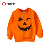PatPat Costume de Halloween Copii mici Fete/Băieți Pulover cu imprimeu de dovleac Tricou cu mânecă lungă Haine de Halloween pentru copii