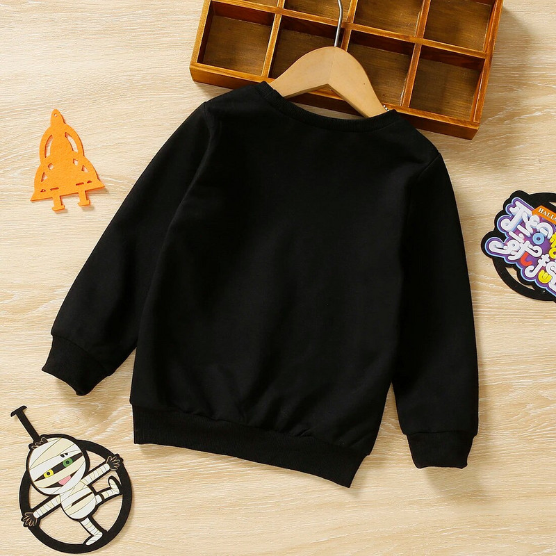 PatPat Costume de Halloween Copii mici Fete/Băieți Pulover cu imprimeu de dovleac Tricou cu mânecă lungă Haine de Halloween pentru copii