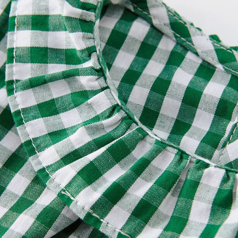 Bebeluși de primăvară Bluze pentru copii Guler Peter Pan Cămașă din bumbac Fete Cămașă cu mânecă lungă în carouri Haine Topuri pentru fete 3 modele