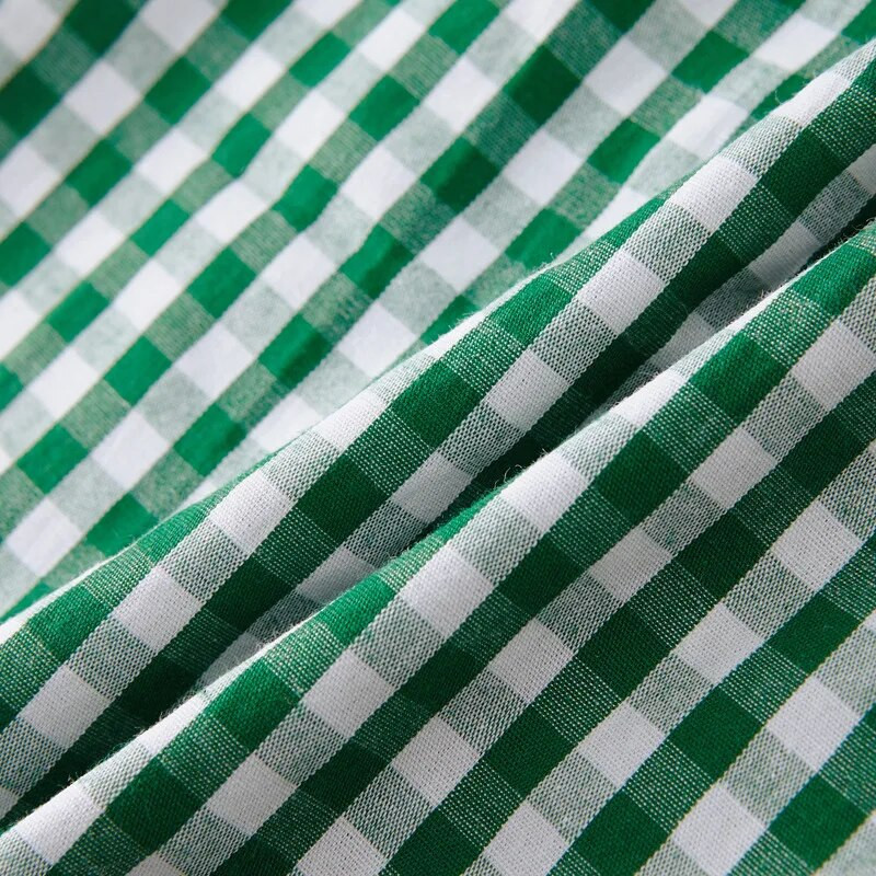 Bebeluși de primăvară Bluze pentru copii Guler Peter Pan Cămașă din bumbac Fete Cămașă cu mânecă lungă în carouri Haine Topuri pentru fete 3 modele