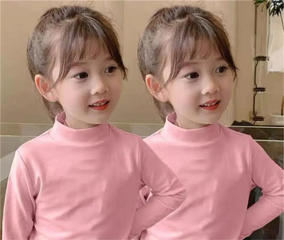 Tricou Copii Fete Tricou cu gât roscat Cămașă cu fundul cald Toamnă Iarnă Tricou cu mâneci lungi Copii Fete Topuri casual Tricouri 2 ~ 12 ani