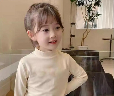 Tricou Copii Fete Tricou cu gât roscat Cămașă cu fundul cald Toamnă Iarnă Tricou cu mâneci lungi Copii Fete Topuri casual Tricouri 2 ~ 12 ani