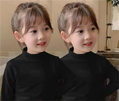 Tricou Copii Fete Tricou cu gât roscat Cămașă cu fundul cald Toamnă Iarnă Tricou cu mâneci lungi Copii Fete Topuri casual Tricouri 2 ~ 12 ani