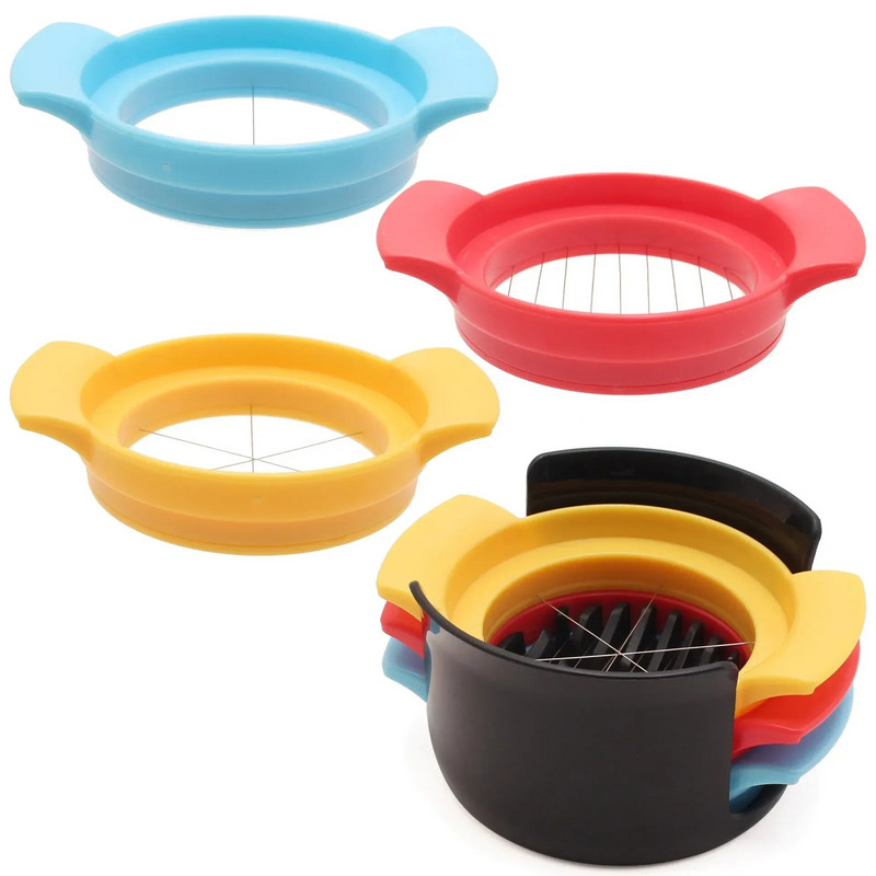 Kiaušinių pjaustyklė 3 viename Supjaustyti kiaušiniai Virti kiaušiniai Pjaustyklė Naminiai vaisiai Dešra Skintos gėlės Bento formuotojas Virtuvės priedai Apsaugo nuo rūdžių