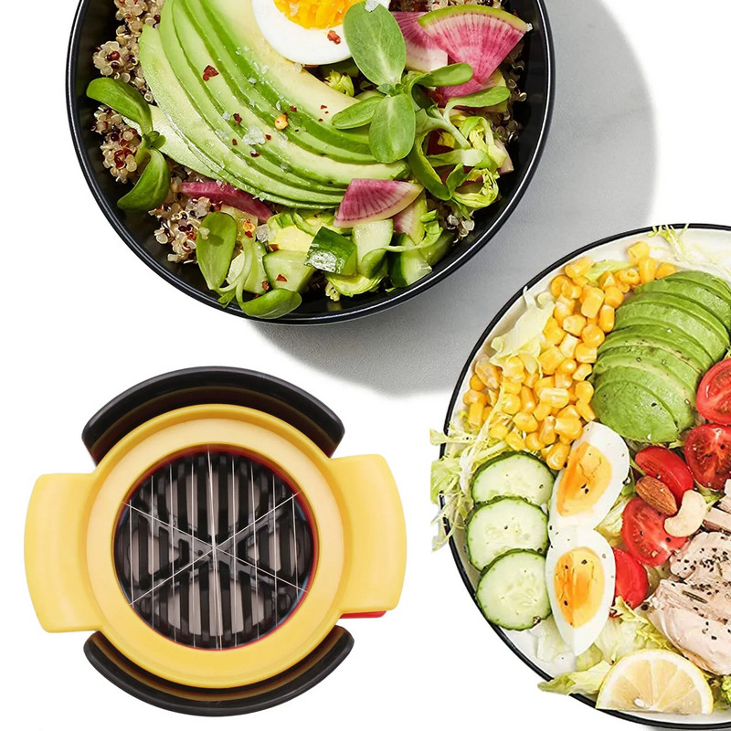 Kiaušinių pjaustyklė 3 viename Supjaustyti kiaušiniai Virti kiaušiniai Pjaustyklė Naminiai vaisiai Dešra Skintos gėlės Bento formuotojas Virtuvės priedai Apsaugo nuo rūdžių