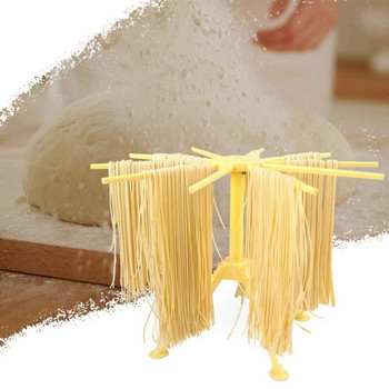 Сгъваема поставка за сушене на макаронени изделия Пластмасова поставка за сушене Пластмасова сгъваема закачалка за спагети Поставка за сушилня за юфка с 10 дръжки
