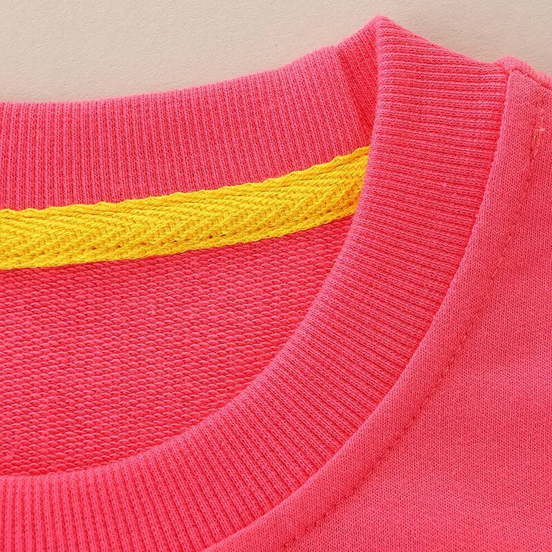 Little Maven 2023 Bebeluși Fete Topuri cu mâneci lungi Cămașă nouă, roz, primăvară și toamnă cu elefant minunat pentru copii 2-7 ani