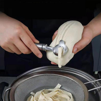Χειροκίνητο μαχαίρι κοπής ζυμαρικών νουντλς από ανοξείδωτο ατσάλι οικιακής χρήσης Εργαλεία μαγειρέματος σε φέτες Εργαλεία μαγειρέματος Ζυμαρικά με φαρδύ στόμα Νέο