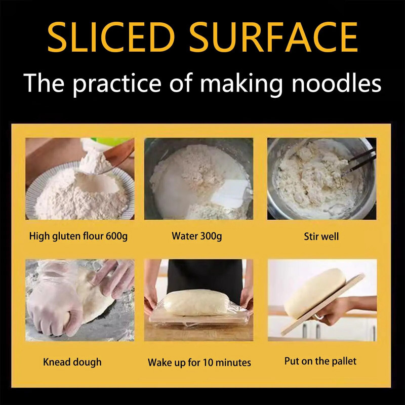 Χειροκίνητο μαχαίρι κοπής ζυμαρικών νουντλς από ανοξείδωτο ατσάλι οικιακής χρήσης Εργαλεία μαγειρέματος σε φέτες Εργαλεία μαγειρέματος Ζυμαρικά με φαρδύ στόμα Νέο