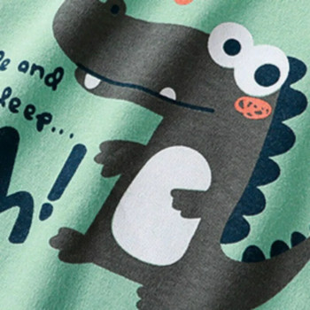 Есенна детска тениска за момчета с щампа на букви с дълъг ръкав Тениски за бебешки момичета Памучна детска тениска Тениска с О-образно деколте Дрехи за момче Горнище за момичета