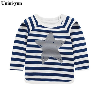 Tricou Toamnă Copii Băieți Tricou cu litere Imprimat cu mânecă lungă pentru fetițe Tricou pentru copii din bumbac Tricou cu decolteu O haine pentru băieți Top pentru fete