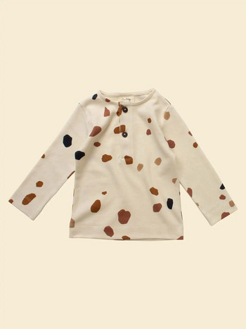 2024 Пролетен детски основен слой Ins Style Print Детска тениска с дълъг ръкав Момчета и момичета Риза с кръгло деколте Малък детски пуловер