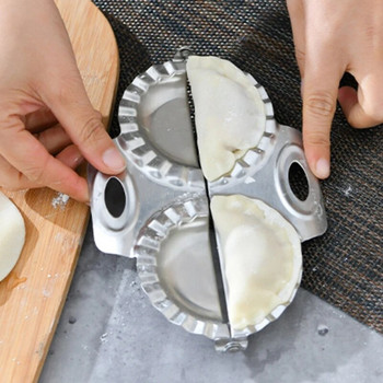 Φόρμα για ζυμαρικά από ανοξείδωτο ατσάλι Δικέφαλος κατασκευαστής ζυμαρικών Οικιακός κατασκευαστής ζυμαρικών Jiaozi Εργαλεία παρασκευής