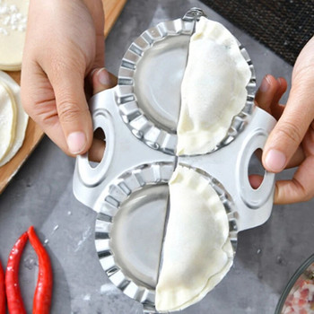 Φόρμα για ζυμαρικά από ανοξείδωτο ατσάλι Δικέφαλος κατασκευαστής ζυμαρικών Οικιακός κατασκευαστής ζυμαρικών Jiaozi Εργαλεία παρασκευής