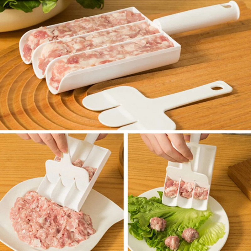 Комплект за приготвяне на кюфтета Уред за оризови топки Пържена риба Говеждо месо Приготвяне на месо Форма за топки Лъжица Инструменти за месо Кухненски джаджи Аксесоари за готвене