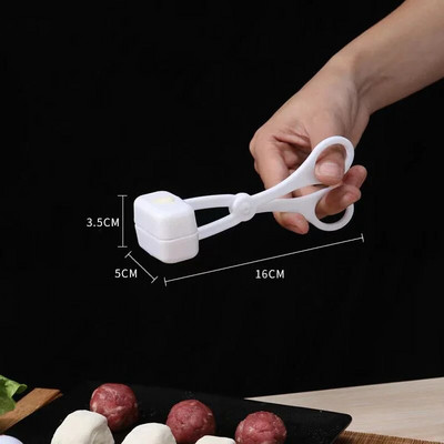 Húsgombóc Készítő Clip Fish Ball Rizsgolyó Formakészítő Formaeszközök Konyhai kiegészítők ABS műanyag húsgombóc edény