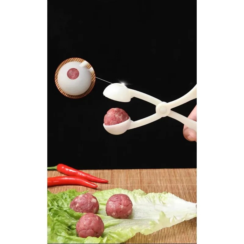 Húsgombóc Készítő Clip Fish Ball Rizsgolyó Formakészítő Formaeszközök Konyhai kiegészítők ABS műanyag húsgombóc edény