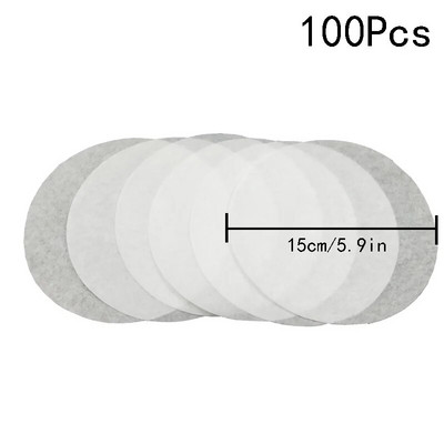 100 vnt / pakuotė Apvalus mėsainis, slėgis, mėsos popierius, aliejus, tepamasis popierius orkaitės kepsninės lakštas pyragų atskyrimo popierius virtuvės įrankiai