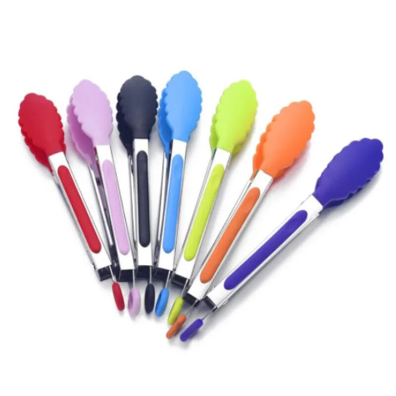 1vnt karščiui atsparios kepsninės nailoninės maisto žnyplės Creative neslystančios nailoninės duonos žnyplės serviravimo žnyplės Virtuvės reikmenys Virtuvės reikmenys