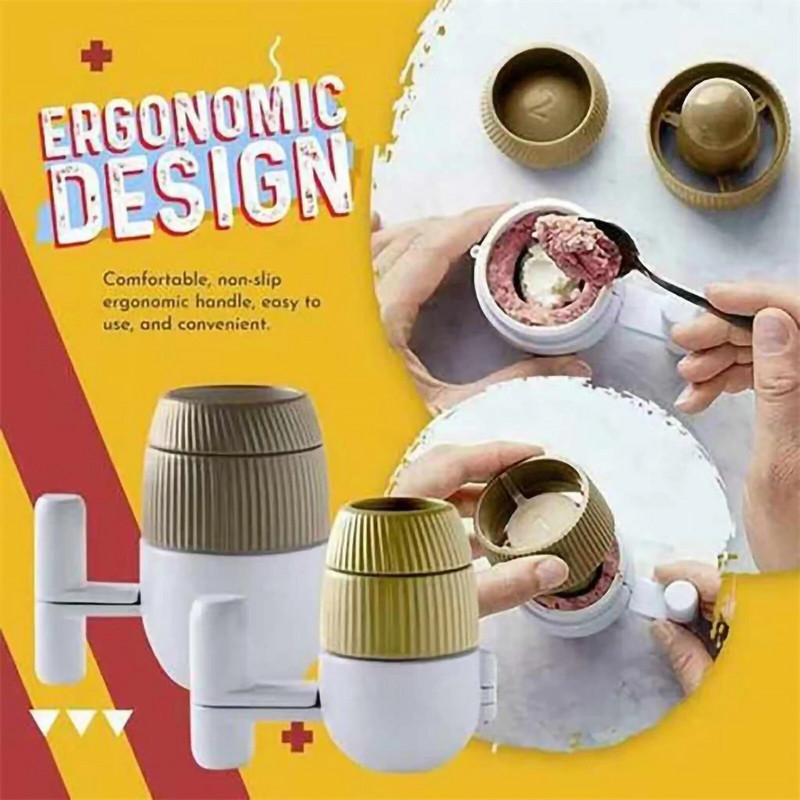 Машина за кюфтета с незалепващо покритие Направи си сам Сандвич с пълнеж от месо Инструмент за оформяне на кюфтета Инструменти за месо Кухня Рибни топки Форма за правене на оризови топки