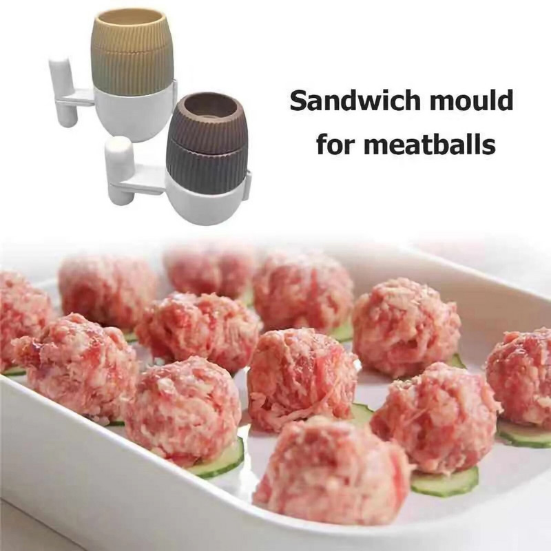 Машина за кюфтета с незалепващо покритие Направи си сам Сандвич с пълнеж от месо Инструмент за оформяне на кюфтета Инструменти за месо Кухня Рибни топки Форма за правене на оризови топки