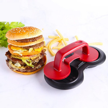 1 комплект кръгла форма за хамбургер с двойна дупка, кухненски готвач, говеждо барбекю, бургер, пати, машина, форма, творчески инструмент