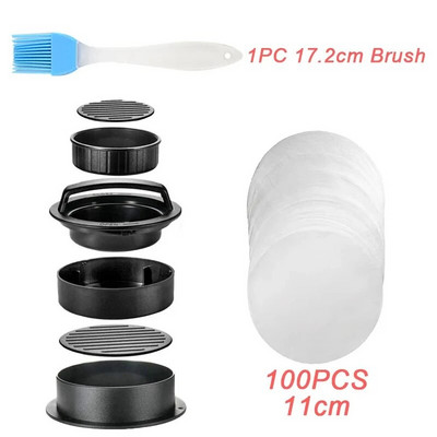 Hamburgeri lihapressimasin Mittenakkuv täidisega burgeripihvid veiseliha grillpirukas pressvormimasin Köögitarvikud Kõhulihased Ümar kuju