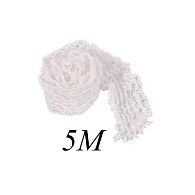 5M Βαμβακερό δίχτυ για κρέας Ζαμπόν λουκάνικο κρεοπωλείο λουκάνικο με κορδόνι Δίχτυα θήκης Συσκευασία για εργαλεία μαγειρικής κουζίνας Επεξεργασίες τροφίμων με σπάγκο