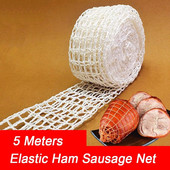 Plasă pentru carne de 5 m, plasă elastică pentru șuncă, șnur pentru măcelar, plasă de ambalare pentru cârnați, accesorii de bucătărie, unealtă pentru gătit carne