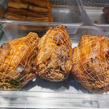 Ρολό με δίχτυ κρέατος 5m Ελαστικό δίχτυ λουκάνικου ζαμπόν Κρεοπωλείο λουκάνικο κορδόνι χοτ-ντογκ Δίχτυ συσκευασίας Αξεσουάρ κουζίνας Εργαλείο μαγειρέματος κρέατος